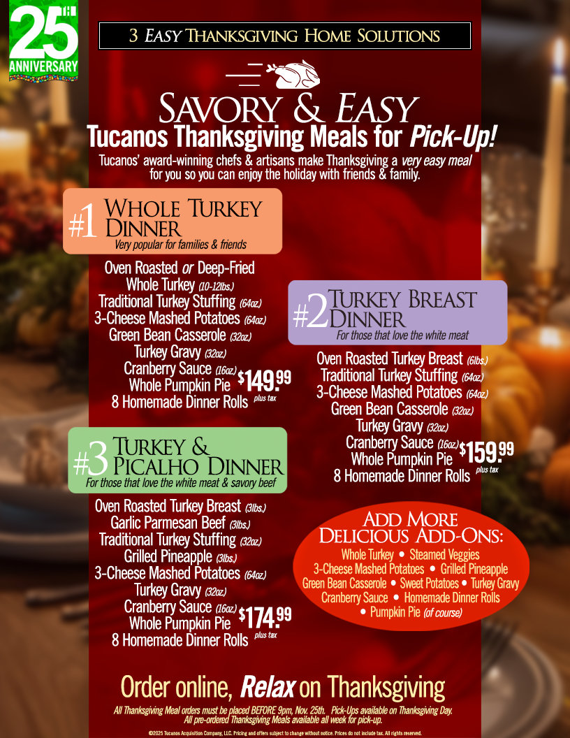 Tucanos Thanksgiving at Home